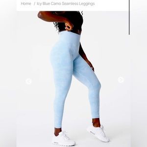 NVGTN Icy Blue Camo Leggings - Small